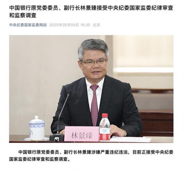 盈策略 林景臻被查! 系中国银行原副行长, 今年1月辞任